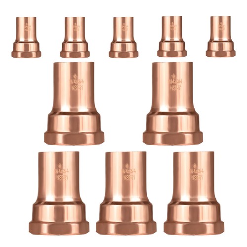 10Pcs 3/4"FTG x 3/4"Copper Female Street Adapter(COPPER042-10)
