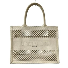DIOR ChristianDior Tote Bag Book Tote Medium Bag Old Small Ivory from JAPAN