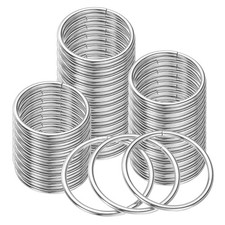 20Pcs Metal O Rings, 2" Round Ring Buckles Welded Metal Rings, Silver Tone