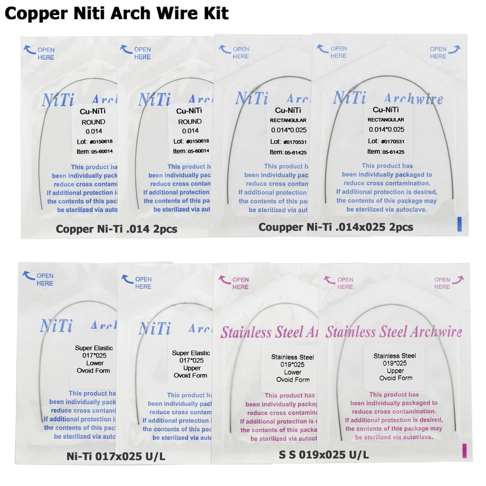 Стоматологические ортодонтические самолигирующиеся кронштейны медные NiTi арочный провод Roth 022 DAMON Q - Изображение 2 из 4