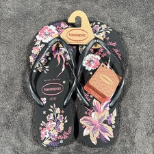 Original HAVAIANAS Womens Slim Organic Sandal size 9/10 Invtry H21