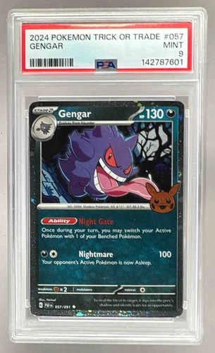 142787601 Gengar 2024 Pokemon Trick or Trade #057/091 PSA 9