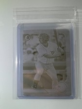 2019 Bowman Yellow Printing Plate 1/1 Brandon Lowe Rookie