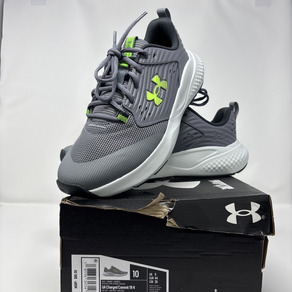 Under Armour Charged Commit TR 4 Men\'s Size 10 Light Green New‎ In Box Under Armour Mens Charged Commit Tr 3 Cross Trainer 8 White  main image 2