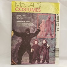 7863 UNCUT Vintage McCalls SEWING Pattern Gorilla Monkey Bear Costumes OOP SEW