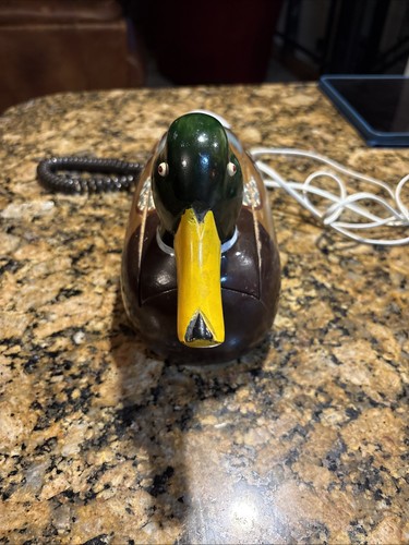 intage TeleMania Wooden Mallard Duck Jersey Shore Landline Phone tested RARE