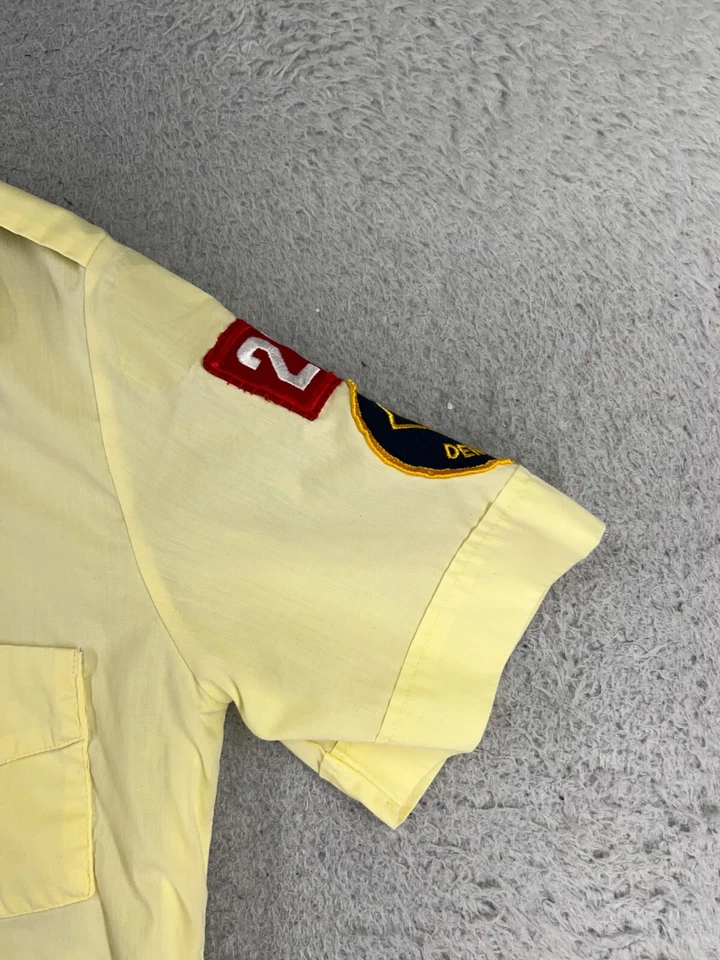 Boy Scouts of America Shirt Women 14 Yellow 90's Official Blouse Button Up READ - Image 2 of 4