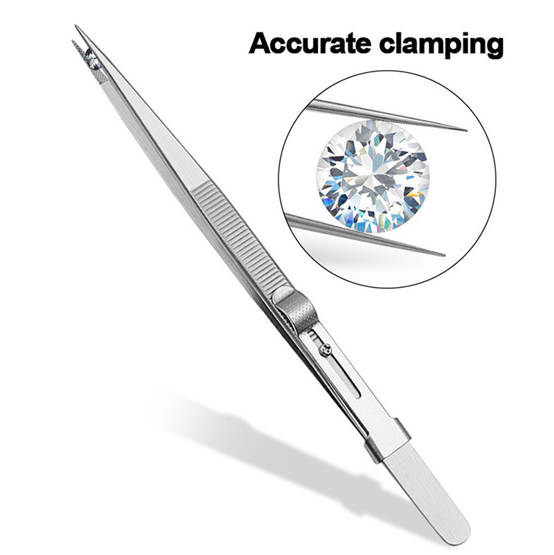 Jewelry Making Tool Tweezers Concave Groove Diamond Craft Tools for
