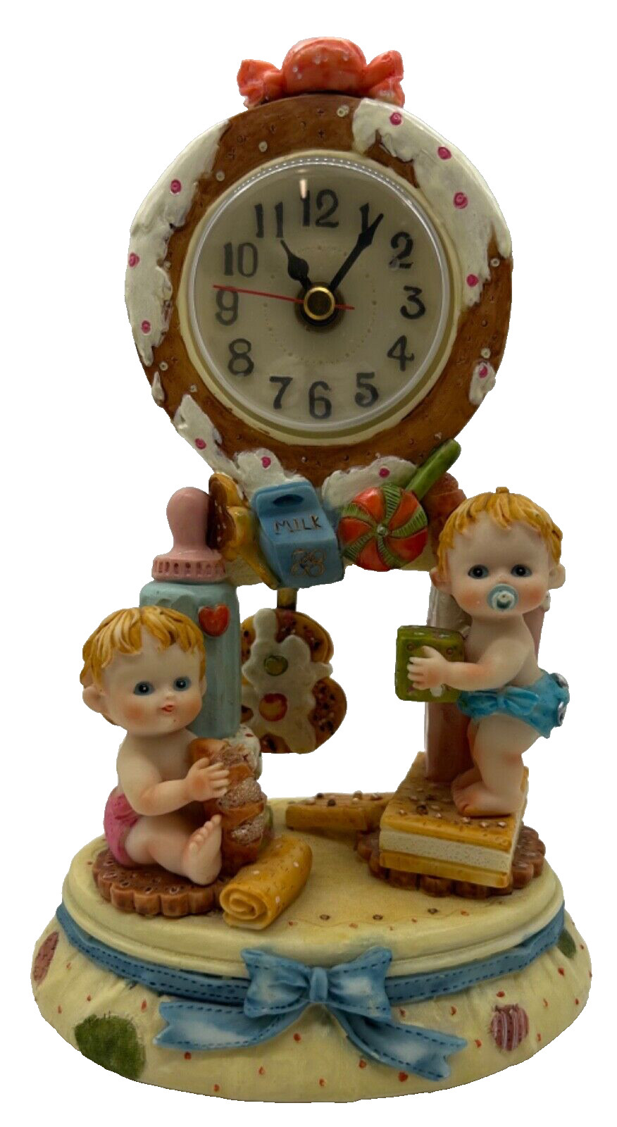 New Cute & Adorable Table/Wall/Shelf/Night Clock Featuring Babies & Sweets