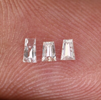 CT Baguette Salt and Pepper Diamond Natural Conflict-Free Gem