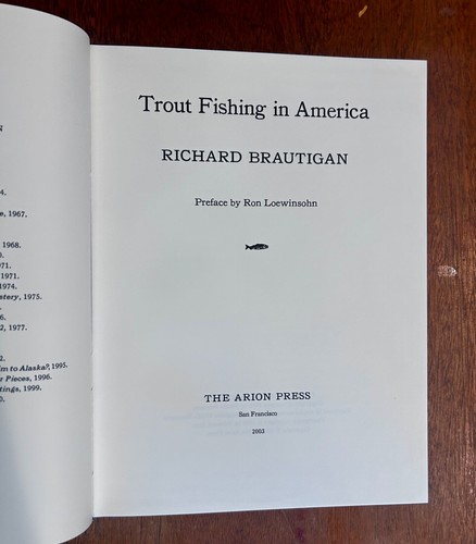 Arion Press Trout Fishing in America By R. Brautigan Limited to 400 Copies - Picture 2 of 6
