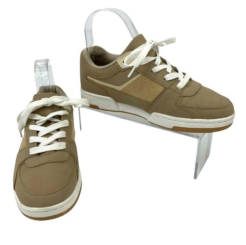 Zara Skater Sneakers Size EU 35 US 5 Casual Beige Brown Lace Tie Up Shoes