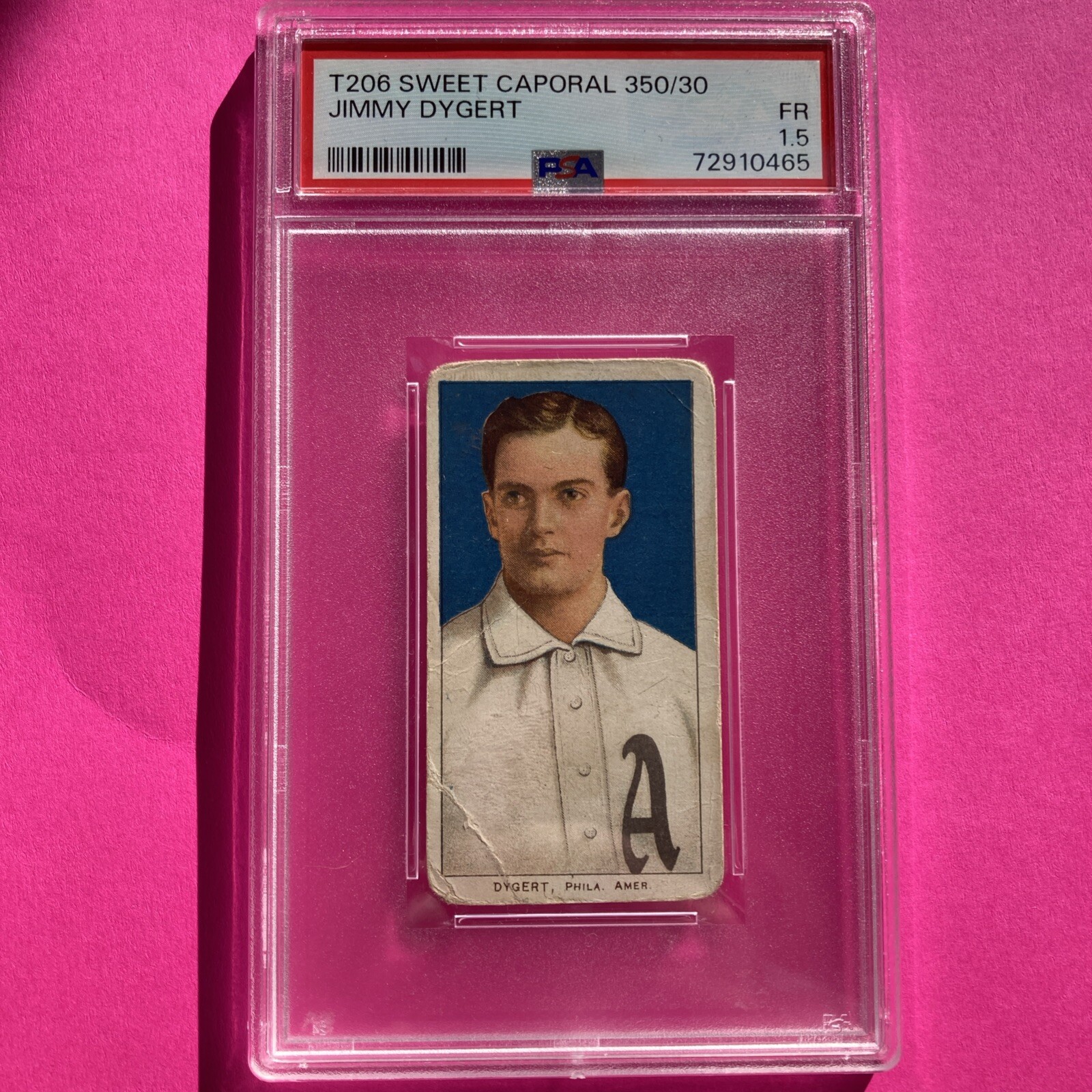 1909 T206 Sweet Caporal 350/30 Jimmy Dygert PSA 1.5 Fair