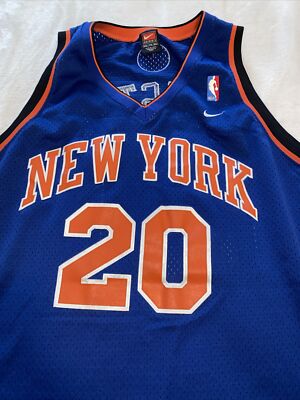 Allan Houston New York Knicks Nike Jersey Swingman NYK Sewn Blue