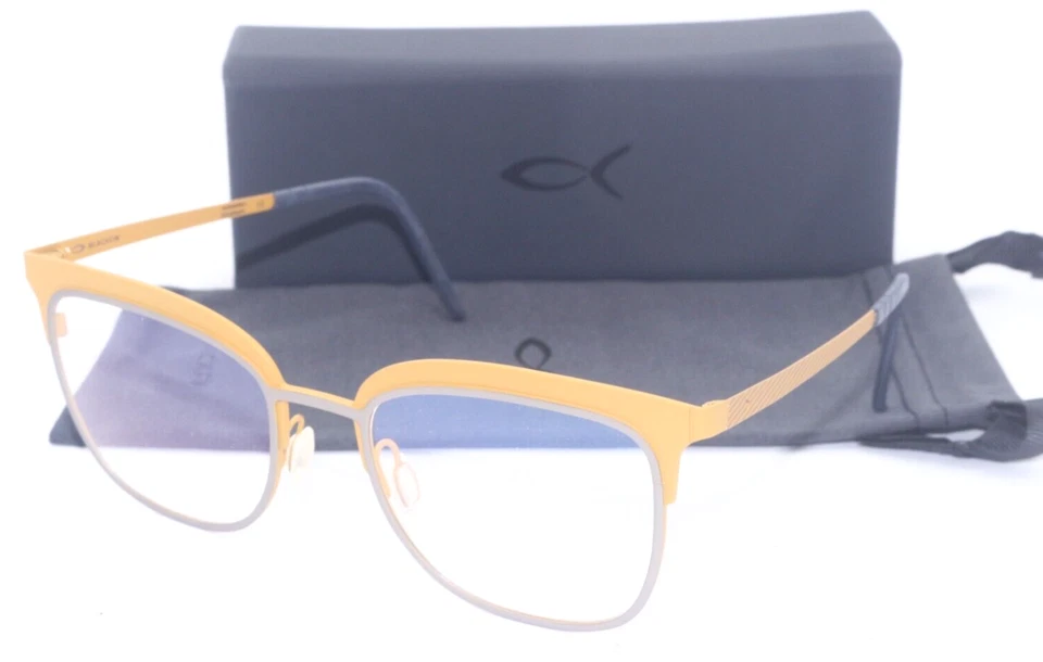 NEW BLACKFIN BF833 ELLIOTT KEY CO.856 YELLOW SILVER AUTHENTIC EYEGLASSES 53-20