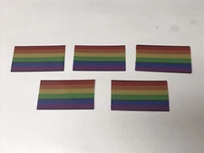 10 Gay Pride June 2025 Rainbow Refrigerator Car Flag Magnet 3.5x2" hand made new