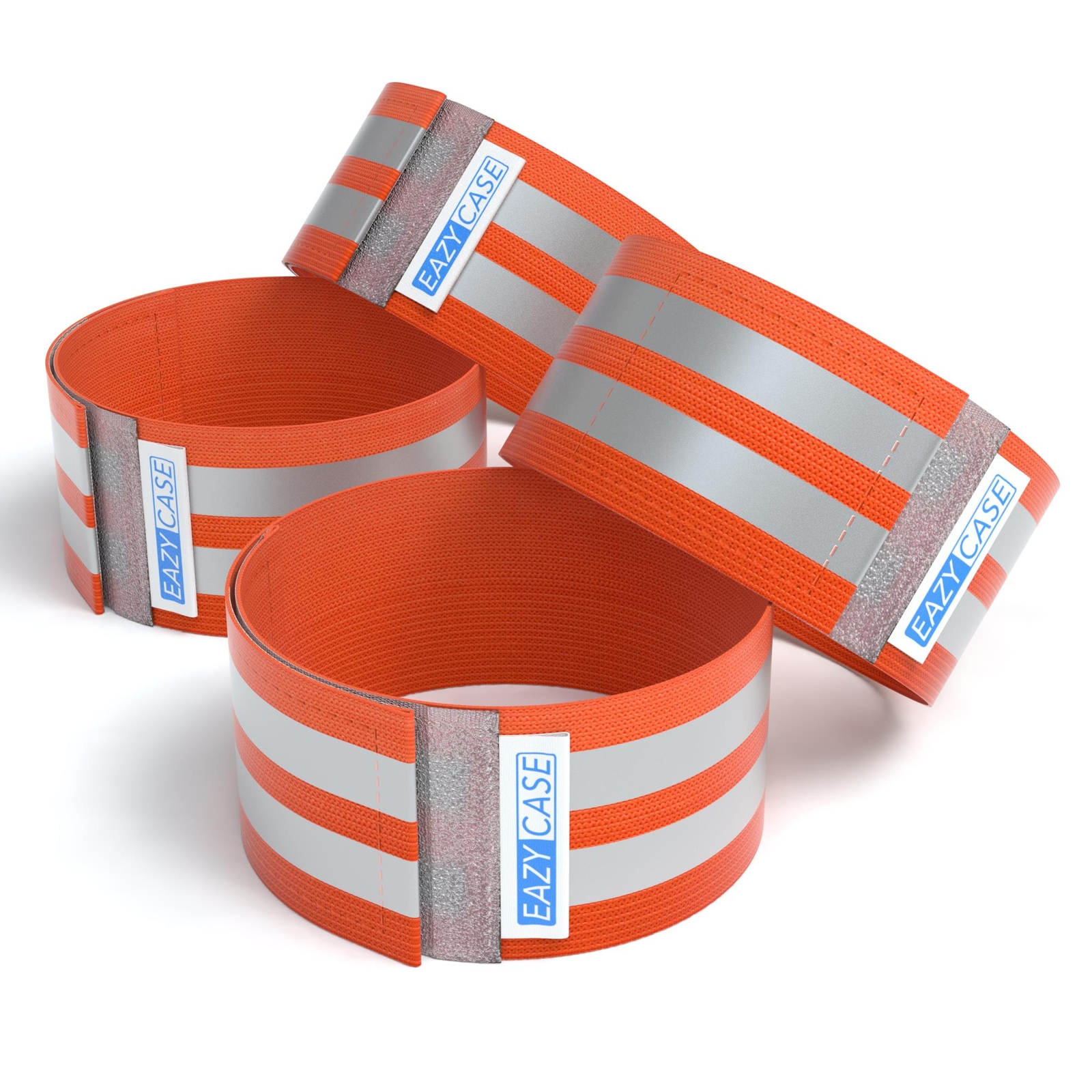 4x Pulsera luminosa Cinta reflectora Elástica Correr Pulsera de seguridad Cinta luminosa