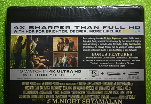 New & Sealed Knock at the Cabin 4k + Blu ray included - Picture 4 of 5