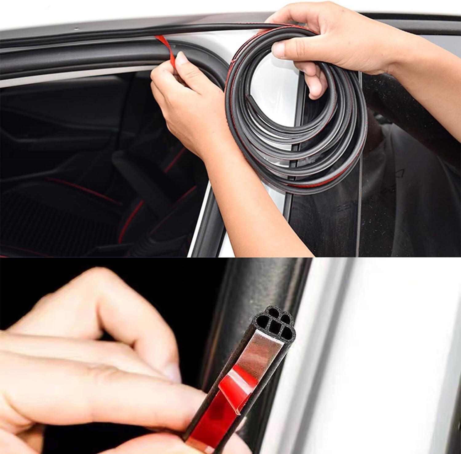 33Ft Car Door Seal Strip Door Weather Stripping Trunk Hood Door Seal