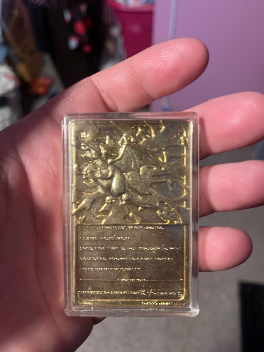 Pokemon CHARIZARD 23k Gold Plated trading cards Comes with COA NINTENDO