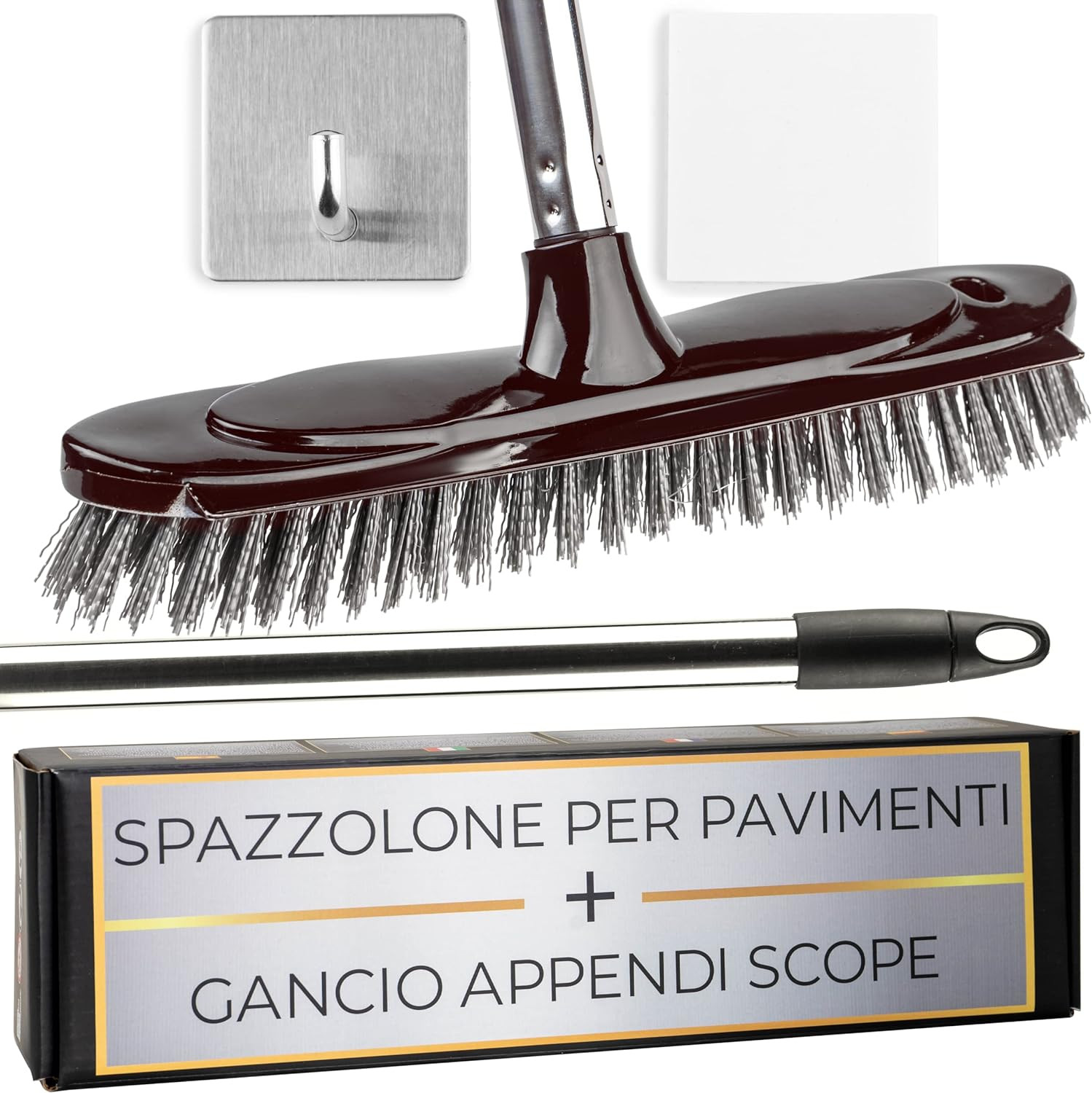 Spazzolone Esterni Professionale con Manico Telescopico Rinforzato
