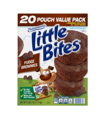 Entenmann s Little Bites Fudge Brownie Mini Muffins | 1 Pack (20 Pouches Total)
