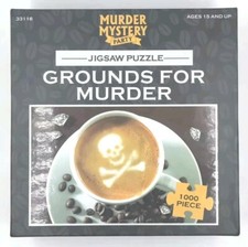 Murder Mystery Party Grounds For Murder Jigsaw Puzzle 1000pcs 33116 NEW SEALED