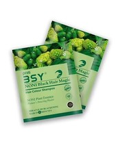 BSY Noni Black Hair Magic, Fruit based 10min Hair Color Shampoo, Black-20Ml X 10