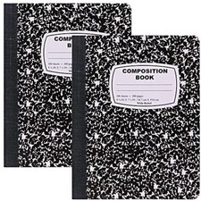 Marble Composition Notebook Wide Ruled Black and White Composition Books 100 ...
