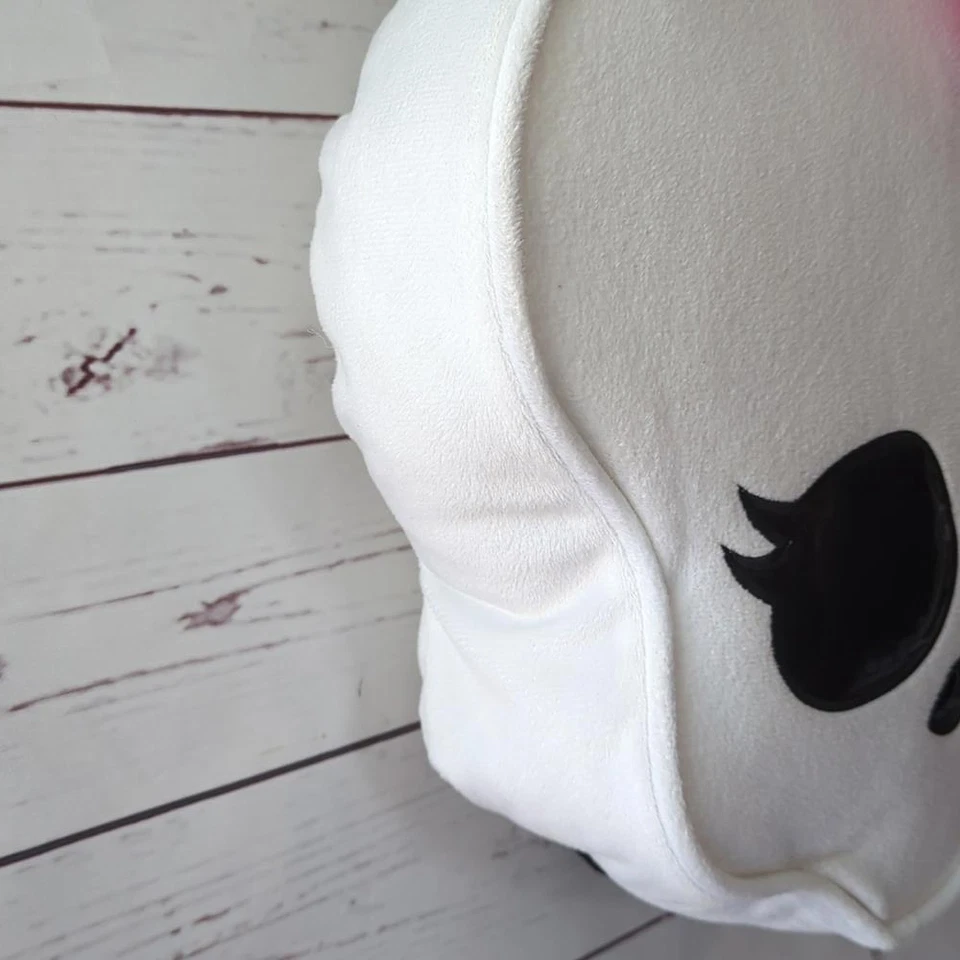 Monster High Skull Plush Pillow White Backpack Skullete with Pink Bow 2011 RARE - Image 4 of 4