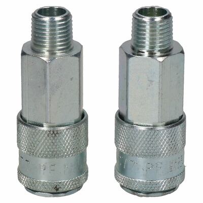 2pk Schrader Profile 17 Series Female Coupler 1/4''BSP Male Thread Air Line Hose