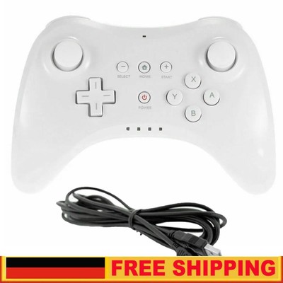 Bluetooth-Compatible Wireless Controller Gamepad for Nintendo Wii U Pro (White) 