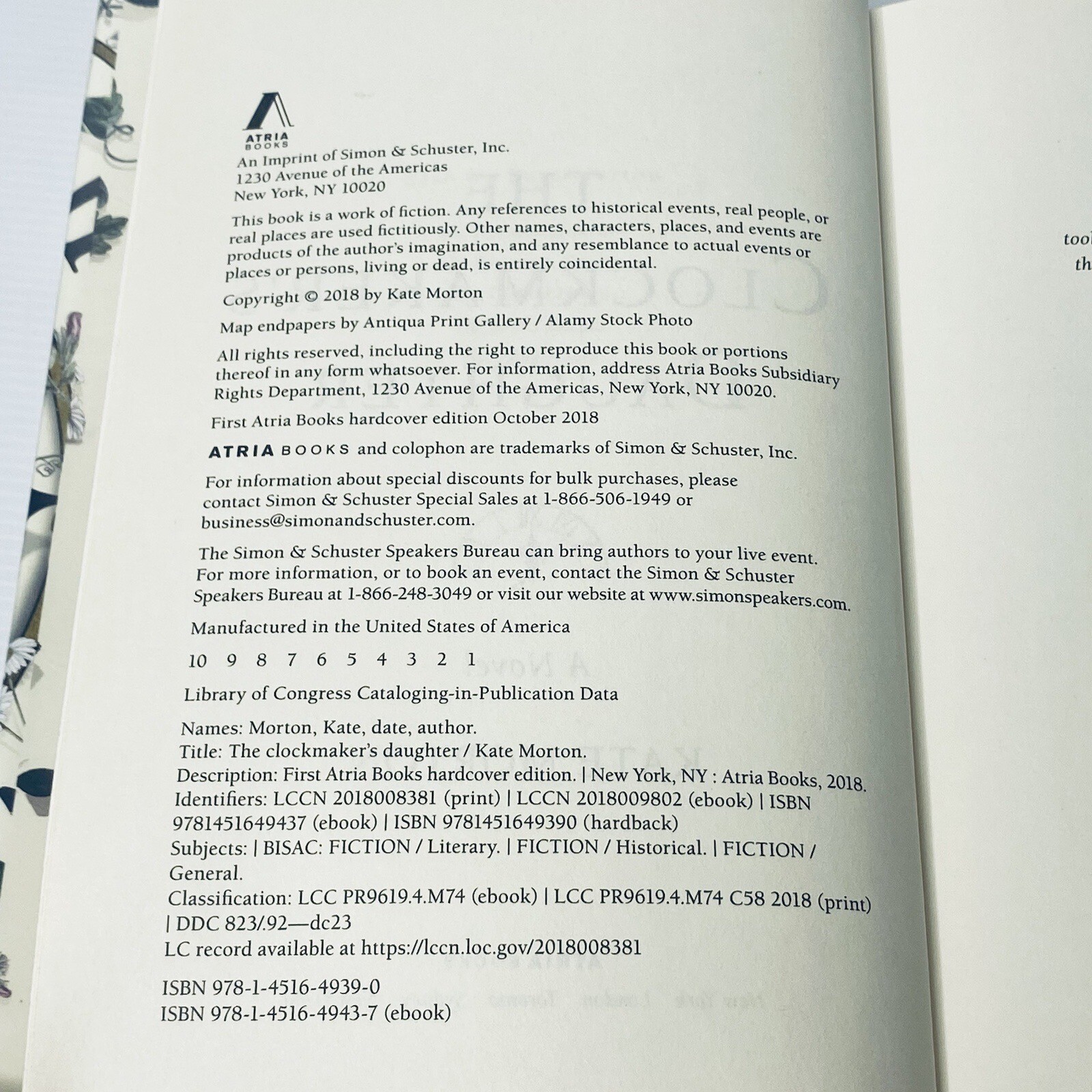 The Clockmaker's Daughter by Kate Morton Hardcover Mystery Murder Love