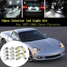 14X Super White Car Interior LED Light Kit Package for 1977-1984 Chevy Corvette