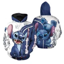 Stitch 3D Hoodie, Men and Women Full Size S-5XL