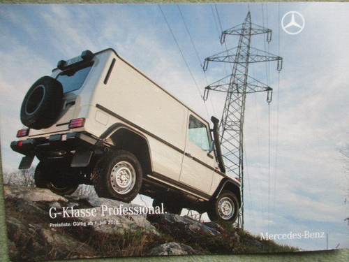 Mercedes Benz G-Klasse W461 Professional G300CDI Katalog Preise 7/2010