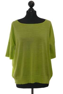 Kurzarm Pullover Kaschmir Pullover Damen GrÃ¼n Fissore F Cashmere