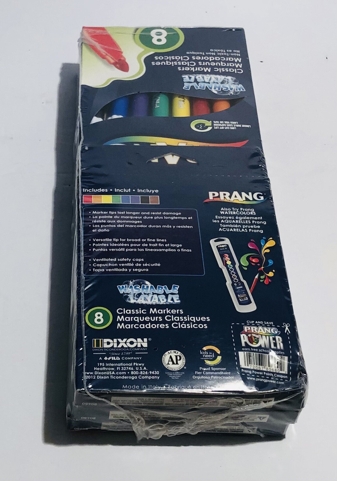 6 Packs Of Prang DIX80680 Bullet Tip Washable Master Pack Art Markers 8 Per Set