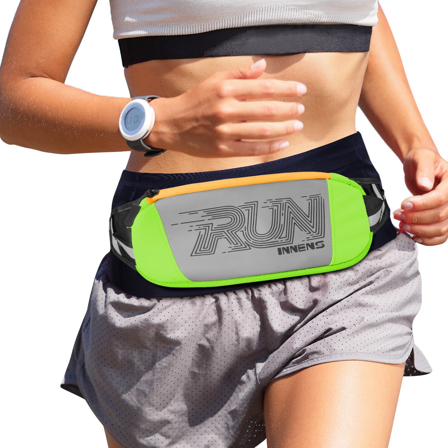Waterproof Sport Runner Waist Bum Bag Running Jogging Belt Pouch Zip Fanny Pack