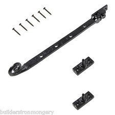 BLACK ANTIQUE RUSTIC VINTAGE  IRON MONKEY TAIL WINDOW CASEMENT ARM STAY HANDLE
