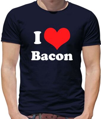 I Love Bacon - Herren T-Shirt - Essen Frühstück lustig hungrig Fleisch Sandwich