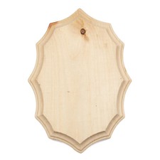 Package of 4 Unfinished French Oval 7" Wooden Plaques