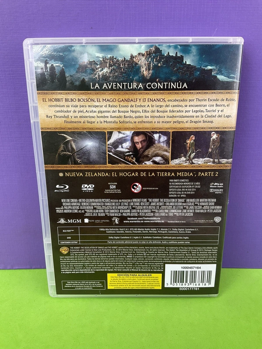 EL HOBBIT, LA DESOLACIÓN DE SMAUG- BLU RAY+ DVD- USADO GARANTIZADO DE VIDEOCLUB