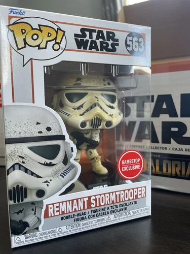 Funko Pop Star Wars Mandalorian REMNANT STORMTROOPER 563 GameStop Exclusive NEW