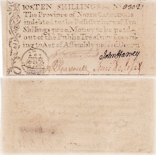 December 1771 Ten Shillings North Carolina Colonial Fr NC-138  - Picture 1 of 3