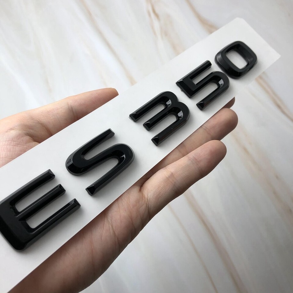 Gloss Black F-Sport ES350 Trunk Lid Letter Badge Emblem Sticker – Replaces 75442-33370