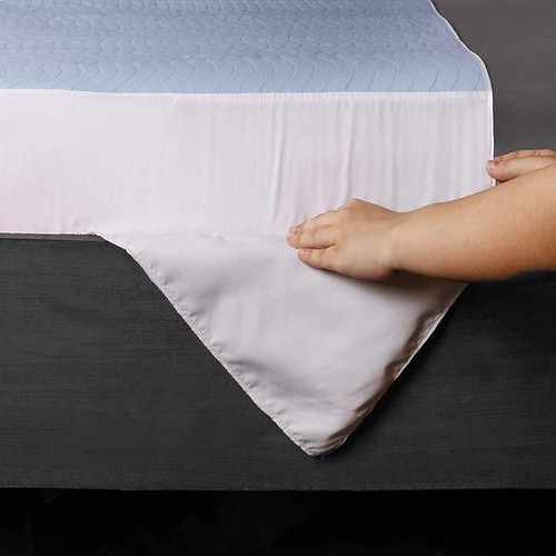 ComfortCare Eco Blue, 2 Washable Bed Pads with Tucks, 85 x90 cm - Picture 3 of 8