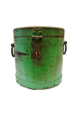 Antique Metal Dry Storage Bin Vessel For Grain Farmhouse Canister Container  ''4