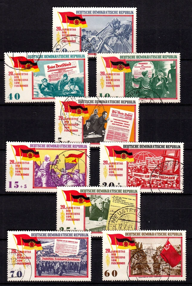 101933/ DDR 1965 – Mi 1102-1110 – Ende des 2. Weltkriegs – gestempelt - Bild 1 von 1