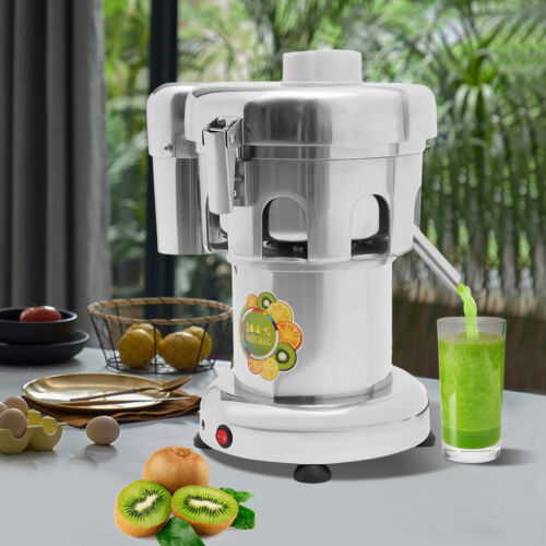 370W Commercial Electric Fruit Juice Extractor Centrifugal Juicer Machine Silver - Afbeelding 1 van 12